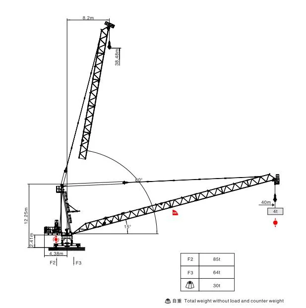 China Sun Derrick Tip 4 Ton New Qtdc4040-16t Tower Crane for Sale